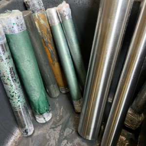 Cr(VI) coated steel bars vs. TripleHard® after 2 months